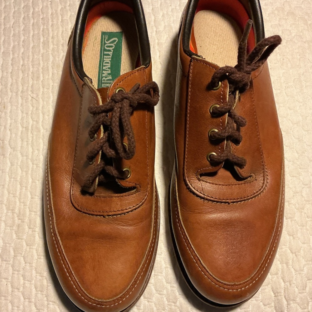Vibram Brown Leather Men’s Boat Shoes